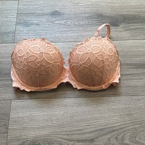 Floral Lace Push-Up Bra in Blush Peach - VS PINK DATE Bra
